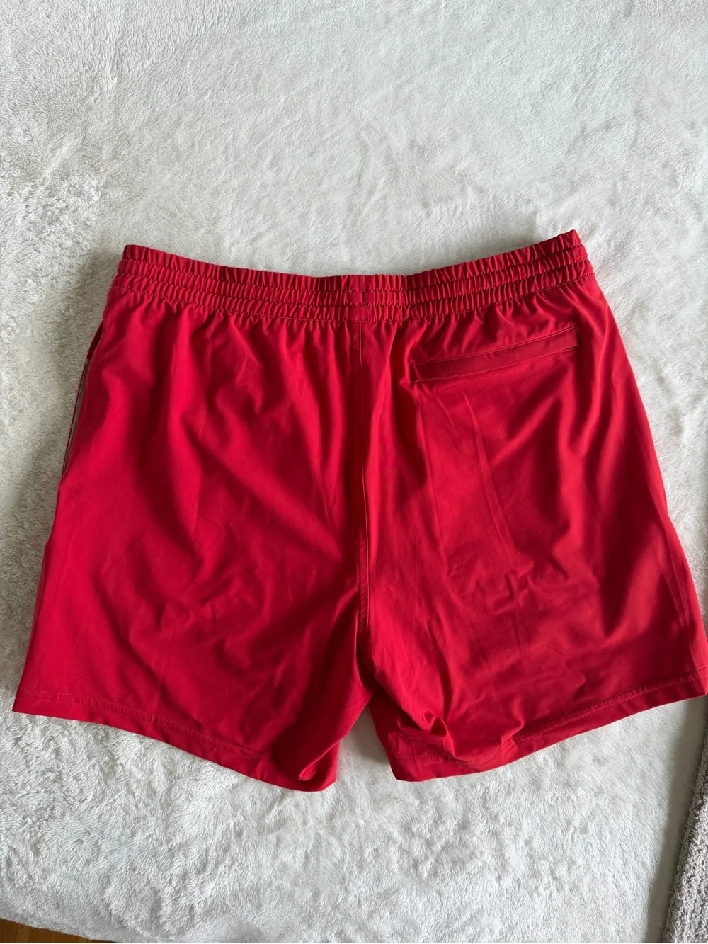 Quince Men's Red Swim Trunks with Drawstring Waist